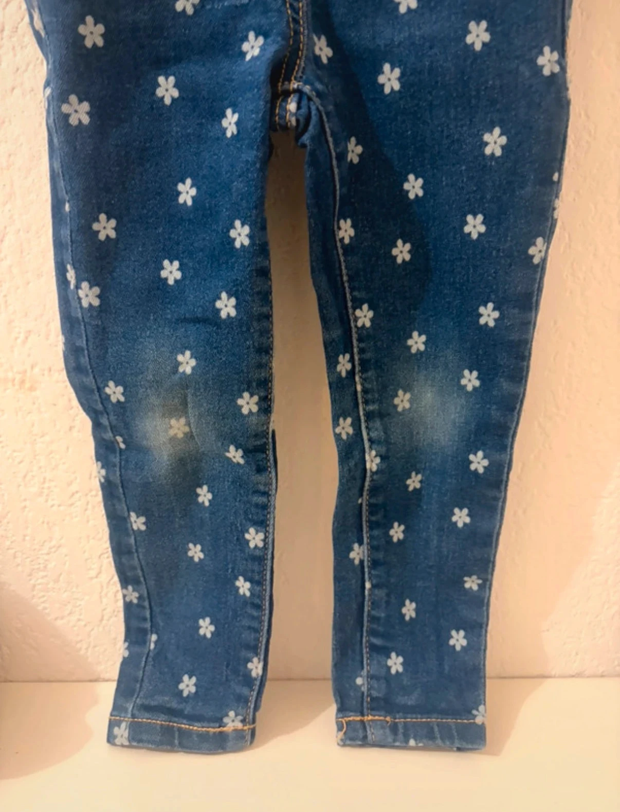 🔵 Jegging Stretch Azul Marino con Motivos de Flores Blancas - Talla 2-3 Años (92-98 cm) – photo 6